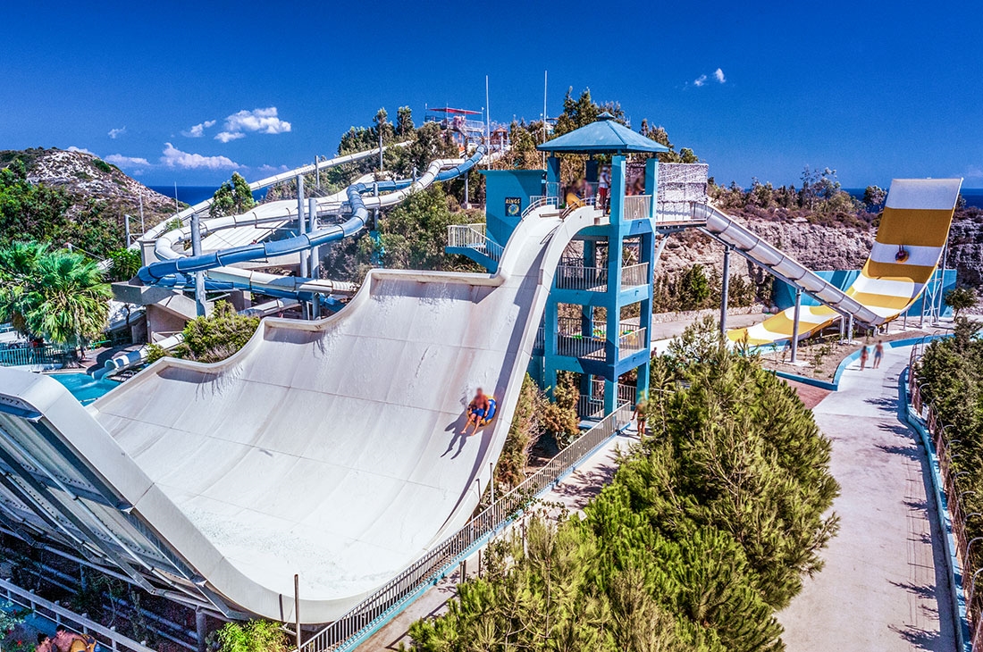 Waterpark Faliraki Rhodes island - Promises a day of endless water  adventures